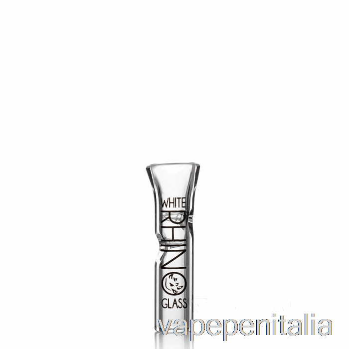 Vape Italia Punte In Vetro Rinoceronte Bianco Punta In Vetro Piatto